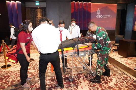 Satgas Medis Pam VVIP, Latihkan Evakuasi Medis