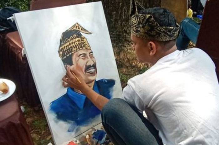 Lukis Wajah Gubernur Riau, Anak Siak Ikut Pecahkan Rekor MURI
