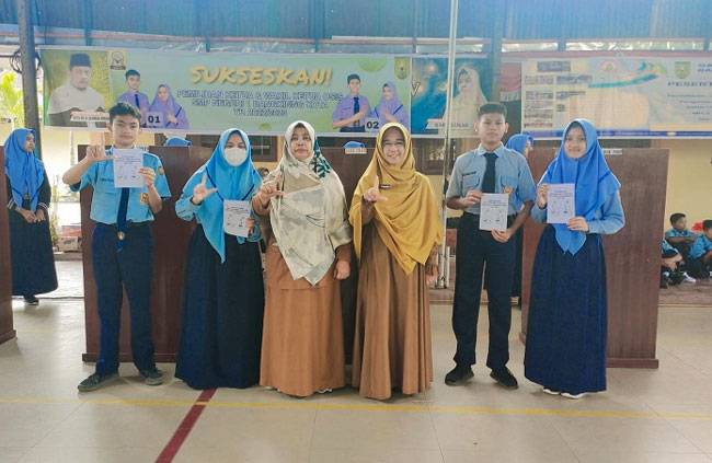 UPT SMPN 1 Bangkinang Kota Gelar Pemilihan OSIS 2022-2023