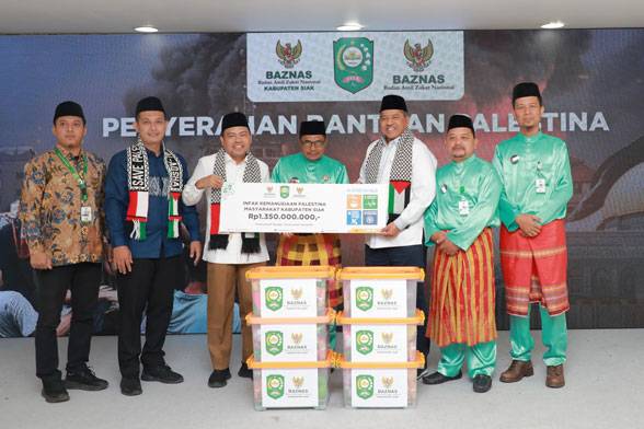Terbesar di Indonesia, Donasi Baznas Kabupaten Siak Untuk Palestina Rp.1,35 Milyar