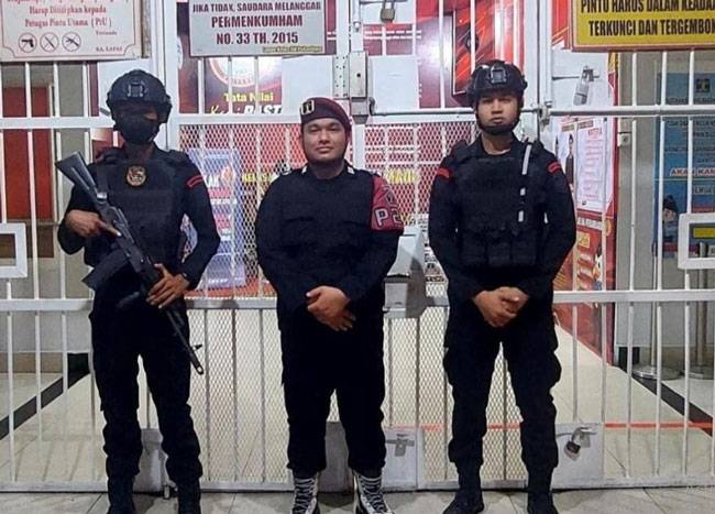 Lapas Pekanbaru Terima Patroli Sambang Sat Brimob Polda Riau