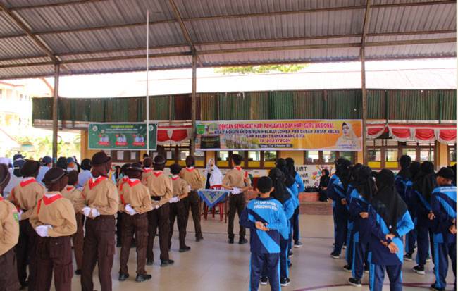 UPT SMPN 1 Bangkinang Kota Gelar Lomba PBB Dasar