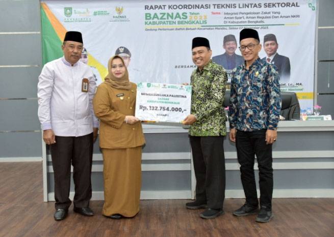 Baznas Bengkalis Gelar Aksi Kemanusiaan Galang Dana Bantu Palestina