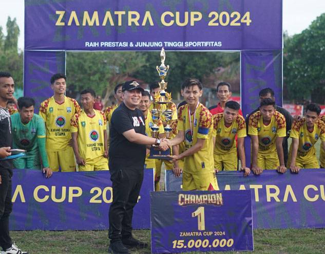 Zamatra Cup 2024: Karang Taruna Utama Juara, Polbeng Tampil Perkasa di Babak Kedua