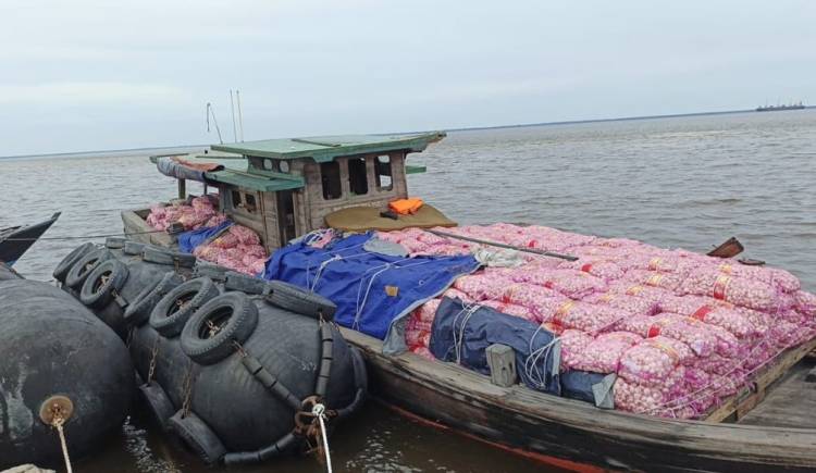 BC Bengkalis Gagalkan Penyelundupan Bawang Putih Ilegal Asal Malaysia