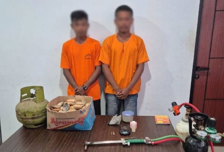 Penggerebekan Aktivitas PETI di Kuansing, Dua Pelaku Ditangkap