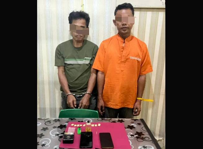 Polsek Tambang Ringkus Dua Pelaku Narkoba, 10 Paket Sabu-Sabu Ikut Diamankan