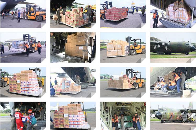 TNI Kembali Distribusikan Bantuan Kemanusiaan ke Wilayah Terdampak