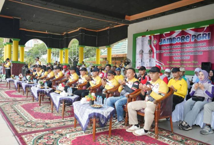 Asisten I Wakili Bupati Inhil Buka Jambore HUT Ke-80 PGRI dan HGN 2025