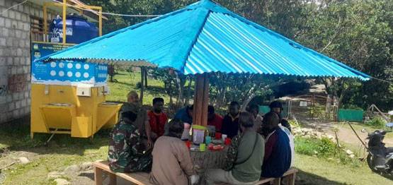 Komsos Bersama Tokoh Masyarakat, Satgas Yonif RK 751/VJS Jadi Pamong Dalam Pembangunan di Wilayah Penugasan