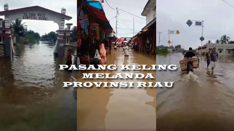 Pasang Keling Rendam Rumah Warga, Pasar dan Jalanan di Bengkalis dan Selatpanjang