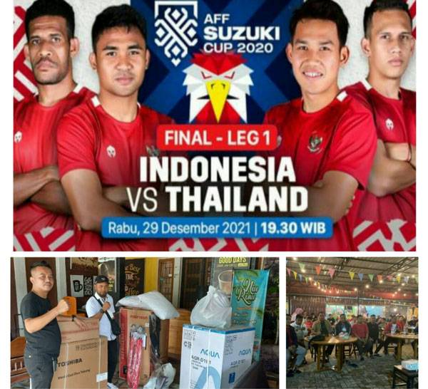 Bertabur Hadiah, Malam Ini Nobar Final AFF Suzuki Indonesia VS Thailand Bersama Bupati Zukri