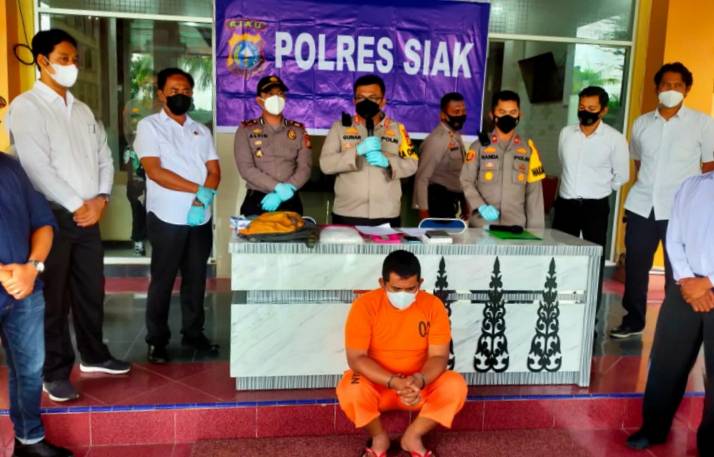 Polsek Tualang Gagalkan Perebaran Sabu Seberat 1,1 Kg