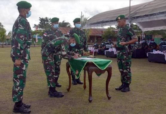 Danrem 174 Merauke Pimpin Upacara Sertijab Komandan Batalyon Infanteri 757/GV