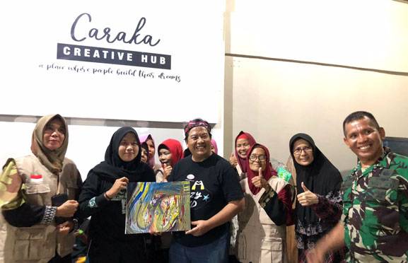 Dangau Studio Berkolaborasi dengan Relawan Muda Riau di Art Therapy 2022