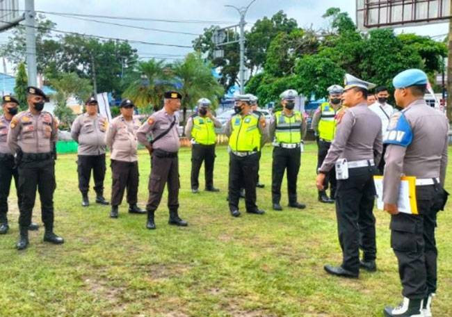 Polres Kampar Kawal Pendistribusian Paket Perdana Konversi BBM ke BBG di Bangkinang
