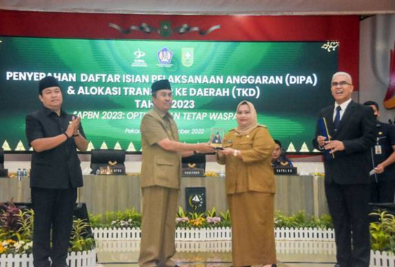 9 Tahun Berturut Raih WTP, Bupati Kasmarni Terima Penghargaan dari DJPb Riau
