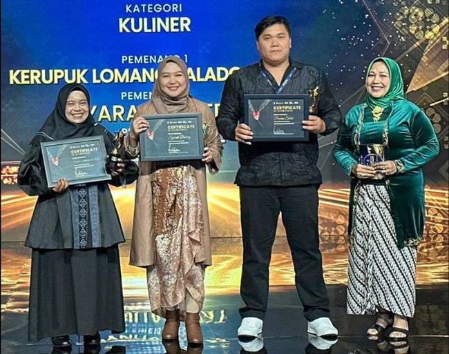 UMKM Kerupuk Lomang Balado UMMI Juara Pertama BBI 2023