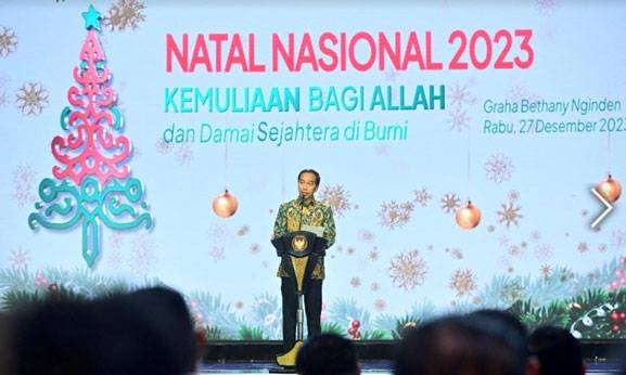 Panglima TNI Dampingi Presiden RI Hadiri Perayaan Natal Nasional 2023