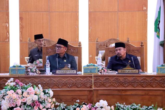 Wakil Ketua II DPRD Siak Pimpin Paripurna Pandangan Umum Fraksi-Fraksi Terhadap Ranperda RPJPD Tahun 2025-2045