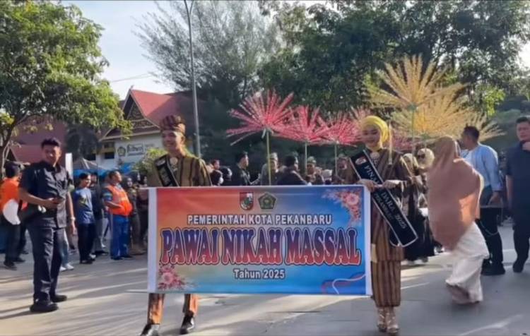 Diikuti 71 Pasangan, Nikah Massal Gratis Pemko Pekanbaru Pecahkan Rekor MURI