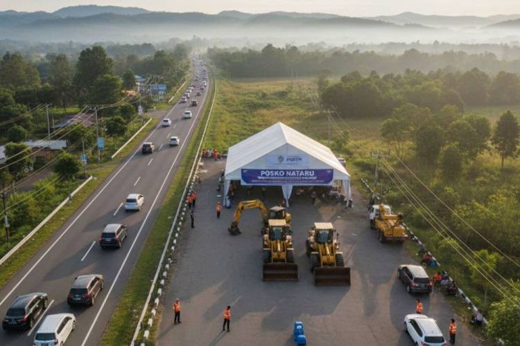 12 Posko Nataru Siaga di Jalan Lintas Riau