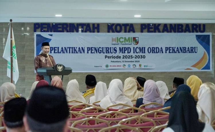 Pelantikan Pengurus MPD ICMI Orda Pekanbaru, Wako Ajak Berkolaborasi Dalam Pembangunan