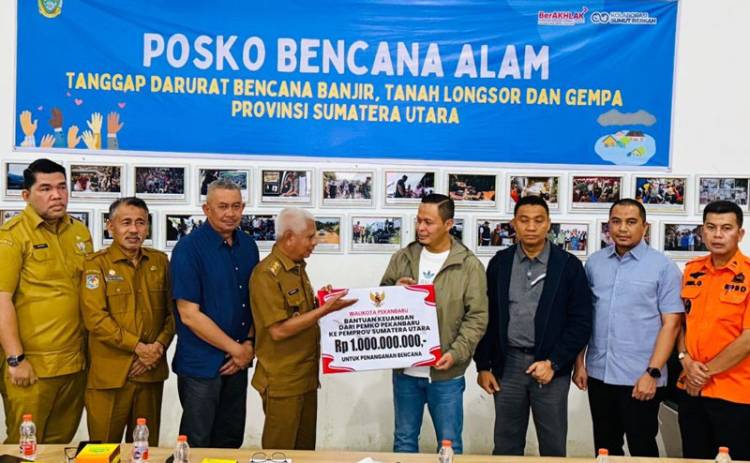 Agung Nugroho Serahkan Bantuan Pemko Pekanbaru Senilai Rp1.5 Miliar untuk Korban Bencana Sumut