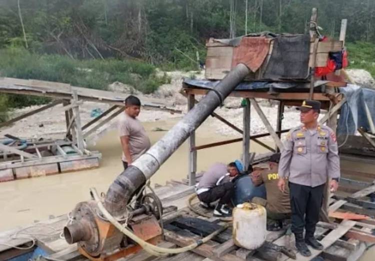 Tim Gabungan Tindak PETI di Lahan Perkebunan Milik Pemkab Kuansing
