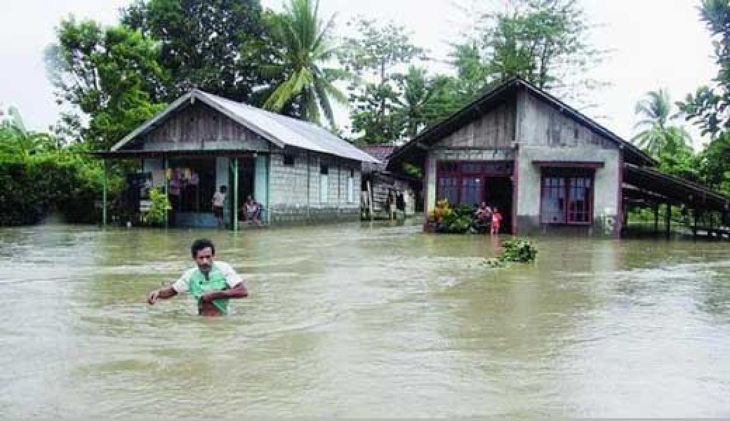 BPBD Kampar Inventarisi Desa Terendam Banjir di Kampar Kiri Hilir