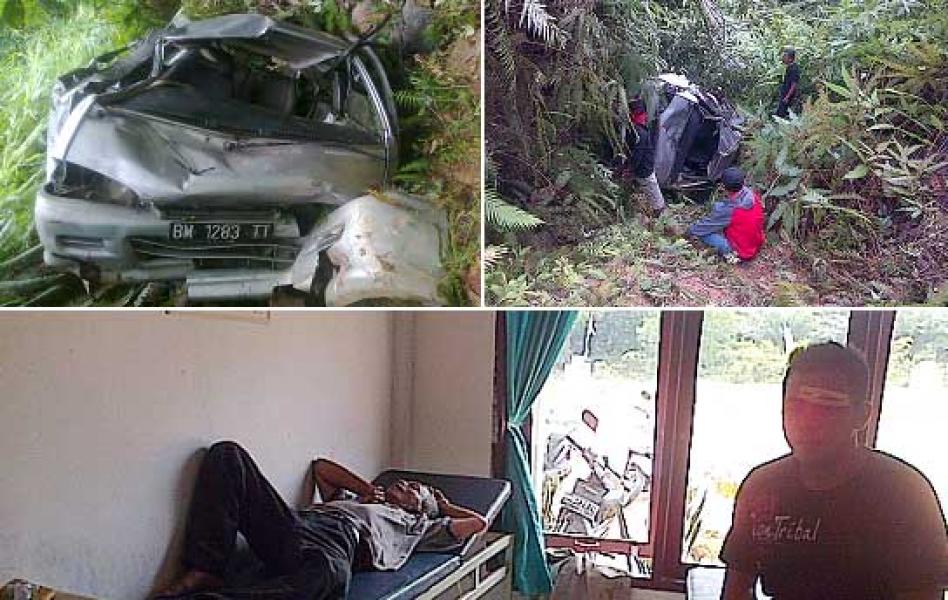 Mobil Terjun ke Jurang Sedalam 70 meter di PLTA Koto Panjang