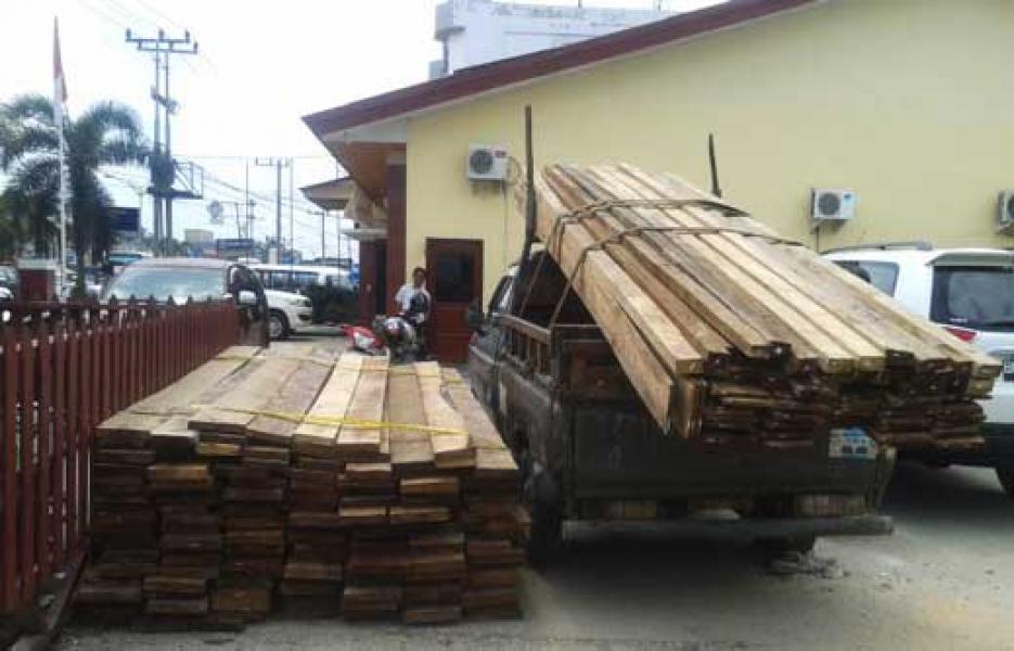 Tampung Kayu Ilegal, Oknum Polres Pelalawan Ditahan Propam