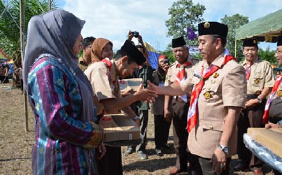 Bupati Bengkalis Buka Perkemahan Ketangkasan Penggalang Series III