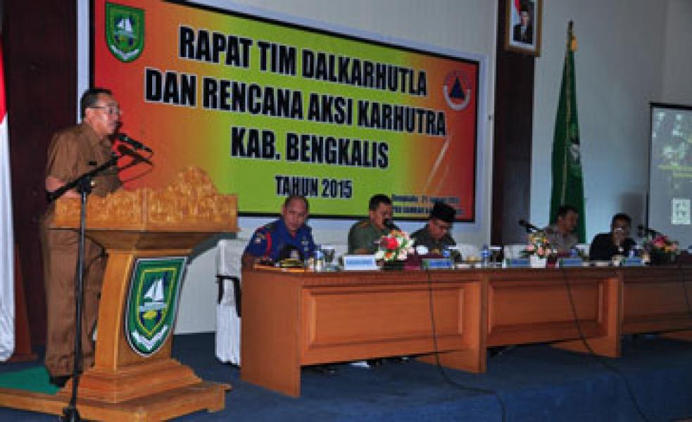 Bupati Pimpin Rapat Tim Pengendalian dan Rencana Aksi Karhutla 2015
