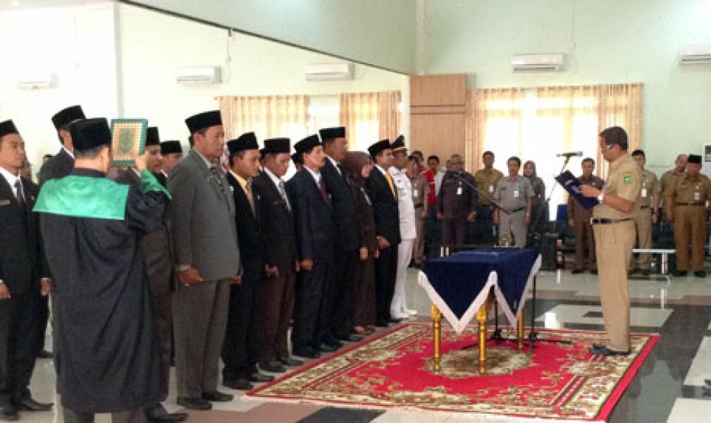 Lagi, 25 Pejabat Eselon III dan IV Setdakab Meranti Dilantik
