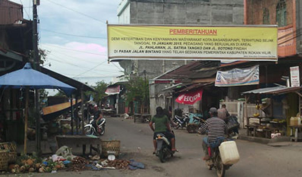 Pedagang K5 Bagan Siapiapi Sambut Baik Pindah ke Jalan Bintang