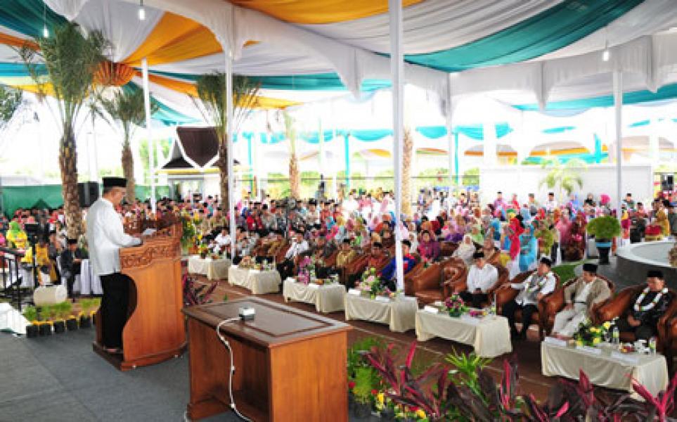 Plt Gubri Resmikan Masjid Baitul Ikhlas Islamiah Marpoyan Damai