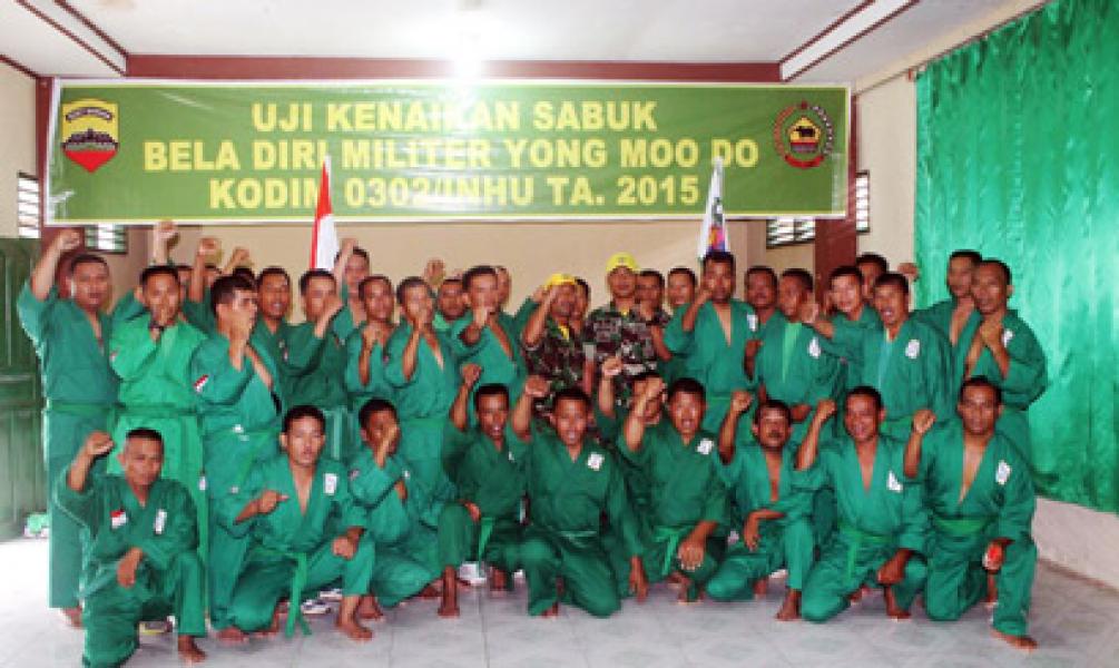 Anggota Koramil 06/Cerenti Ikuti Kenaikan Sabuk