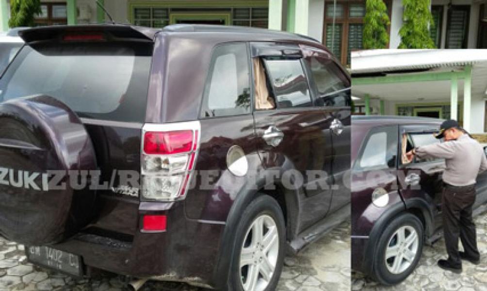 Bandit Pecah Kaca Sasar Mobil Parkir di Diskes Pelalawan, 1 Laptop Raib