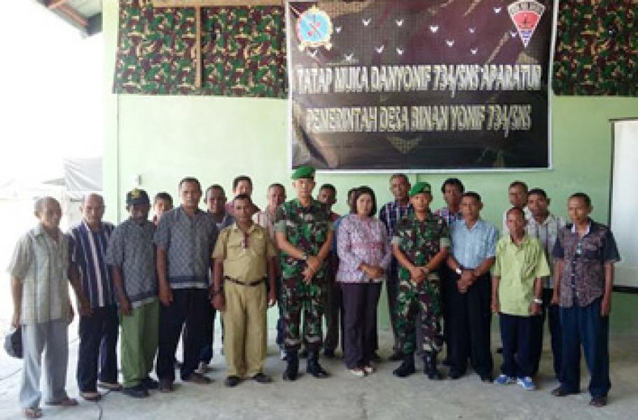 Danyonif 734/SNS Tatap Muka Dengan 45 orang Desa Binaan
