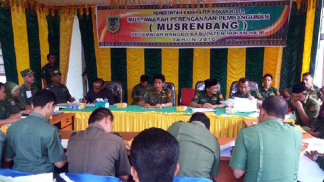 Kecamatan Bangko dan Bapemas Rohil Gelar Musrenbang Tahun 2017
