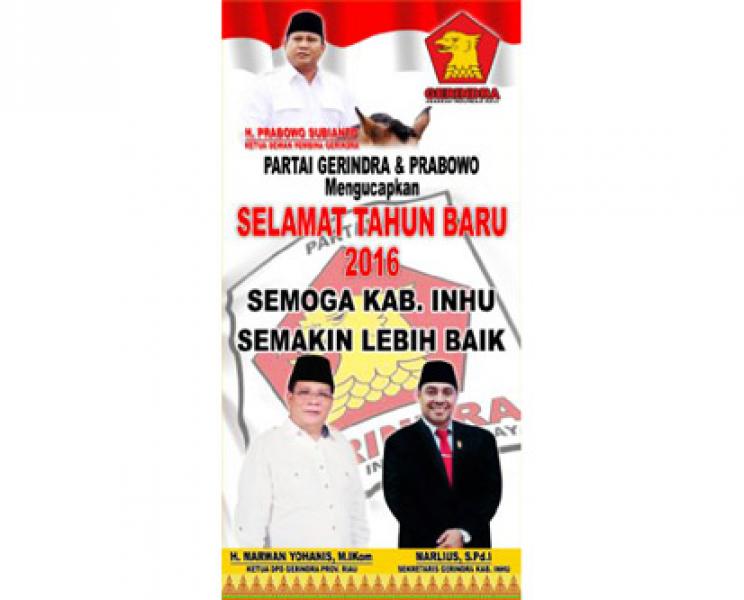 Marlius Desak Polres Serius Tangani Laporan Pengrusakan Baliho Partai Gerindra Inhu