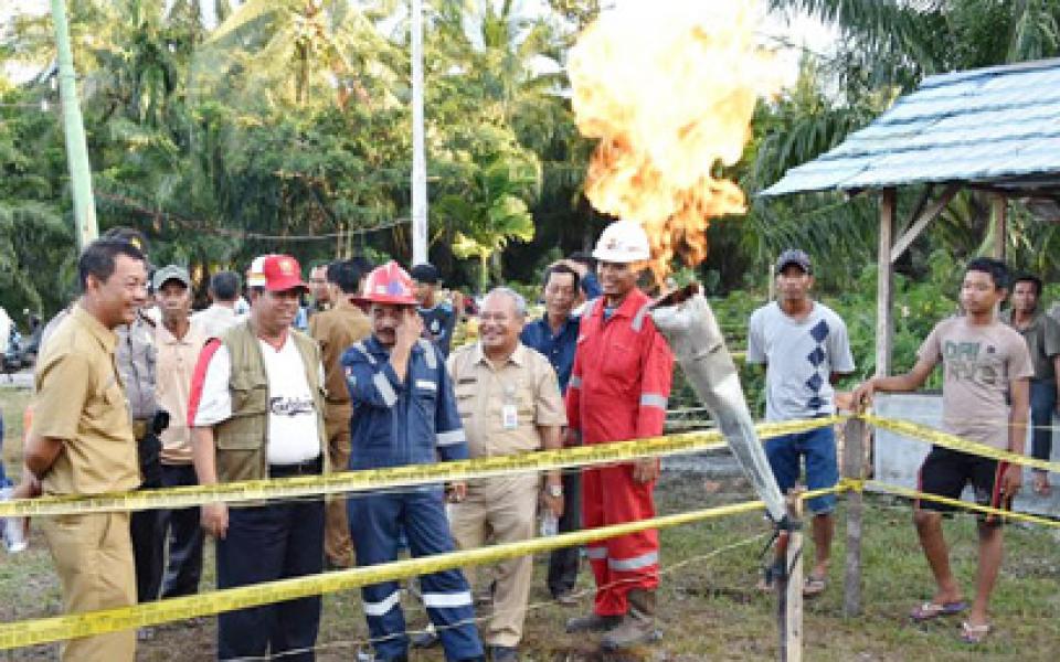 Masyarakat Tidak perlu Khawatir Semburan Gas di Desa Bantan Sari