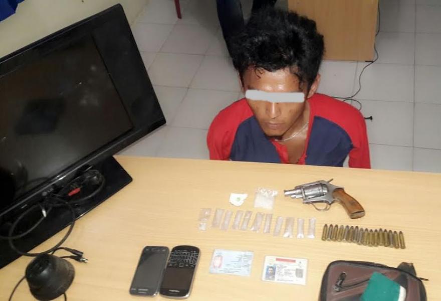 Miliki Sabu dan Senpi Pemuda di Inhil Ditangkap