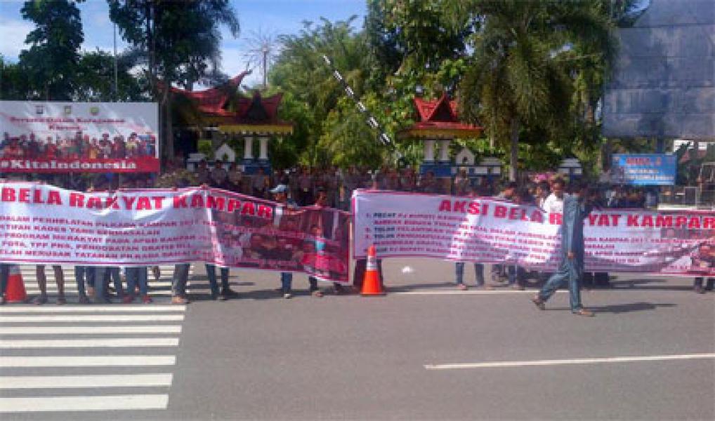 Aksi Demo Dubalang Kampar Jilid 2 Masih Terkendali