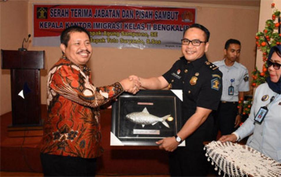 Bupati Amril Hadiri Sertijab Kakan Imigrasi Kelas II A Bengkalis