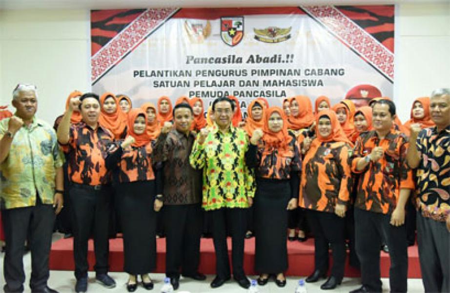 Bupati HM Wardan Hadiri Pelantikan Pengurus PC SAPMA dan Srikandi PP Inhil