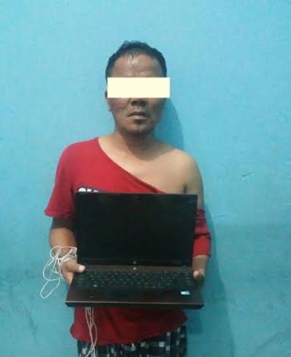 Kepergok Mencuri Laptop, Irsad Ditangkap Polsek Tenayan Raya Usai Terjatuh Dari Motor