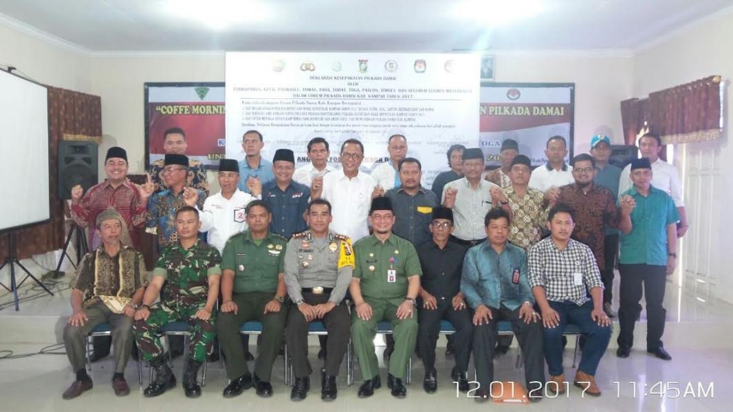 Polres Kampar Gelar Silaturahmi dan Penandatanganan Deklarasi Pilkada Damai