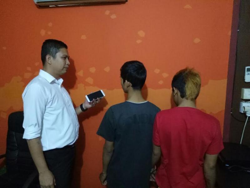 Polsek Limapuluh Pekanbaru Tangkap Dua pelaku Jambret Disebuah Kedai Kosong